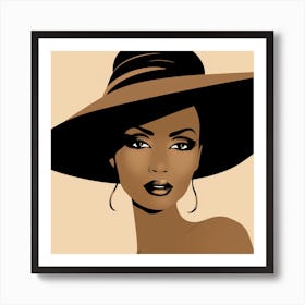 Black Woman In A Hat 18 Art Print
