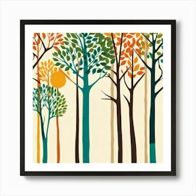 Trees In The Forest 1 Art Print