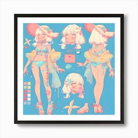 Kawaii Girl Art Print