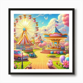 Amusement Park Art Print