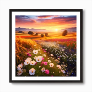 Daisy Photo, Flower Picture, Sunset Photo, Flower Photograph, Flower  Photography, Flower Decor, Flower Wall Art, Fine Art Print, Illinois  Landscape