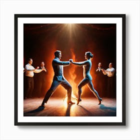 Dancers In Flames 5 Art Print