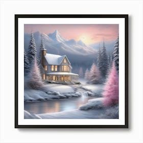 Winter Wonderland Landscape Art Print