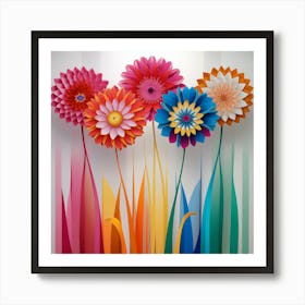 Paper Flowers 2 Art Print