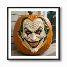 Joker Pumpkin Carving 5 Art Print