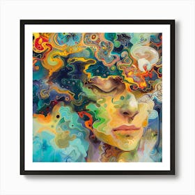 Abstract Of A Woman'S Head 1 Art Print