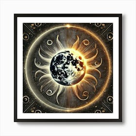 Sun And The Moon 1 Art Print