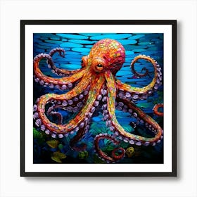 Mosaic Octopus Art Print