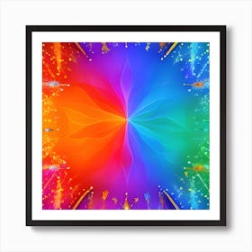 Rainbow Rays Of Light 1 Art Print