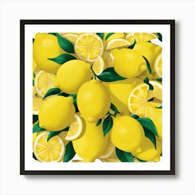 Lemons Kitchen (5) Art Print