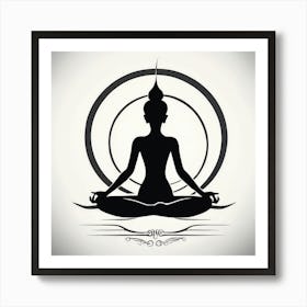 Meditating Woman Art Print