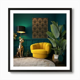 Room With A Yellow Chair Poster