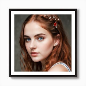 Red Haired Girl Art Print