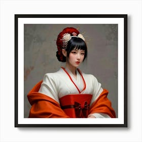 Creative Geisha Artwork 10 Art Print