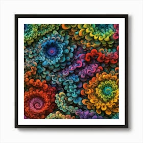 fractal flowers Art Print