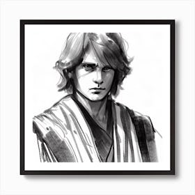 Anakin Skywalker Sketch Star Wars Art Print Art Print