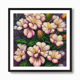 Alstroemeria Flowers 15 Art Print