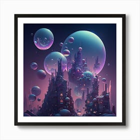 City Of Bubbles Art Print