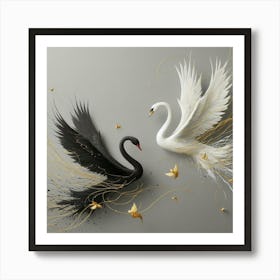 Swans 3 Art Print