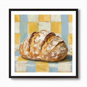 Rustic Bread Pastel Checkerboard 2 Art Print