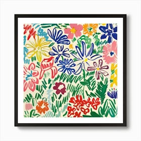 Flowers Painting Matisse Style 2 Art Print
