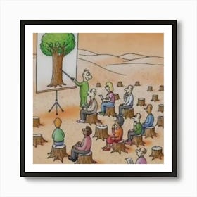 Cartoons About Trees Art Print