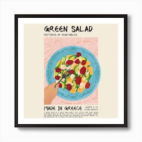 Green Salad Square Poster