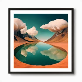 'Clouds In The Desert' Art Print