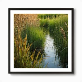 Reeds And Water Art Print