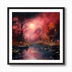 Yuletide Reflections in Monet's Palette Art Print