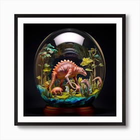 Dinosaurs Under Glass 1 Art Print