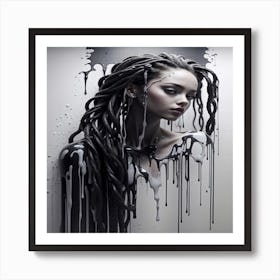 Girl With Dreadlocks Art Print