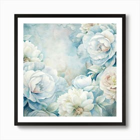 Watercolor Floral Background 7 Art Print