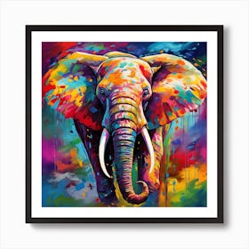 Elephant Painting 4 Art Print