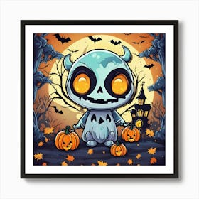 Halloween Devil Art Print