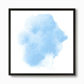 Blue Watercolor Splatter Art Print