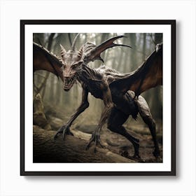 Dragon In The Woods 1 Art Print