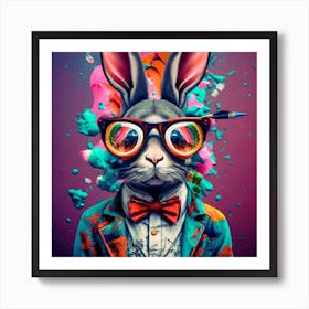 Artist Bunny Art Print