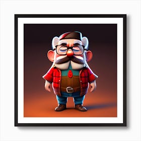 Cartoon Santa Claus 3 Art Print