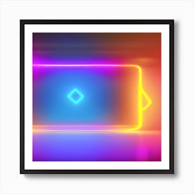 Neon Light Background Art Print