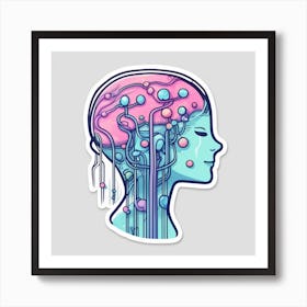 Cyborg Head 64 Art Print