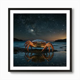 Crab At Night 21 Art Print