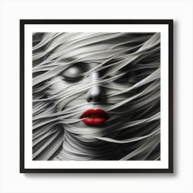 Abstract Portrait Of A Woman 4 Art Print