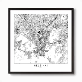 Helsinki Map Line Poster