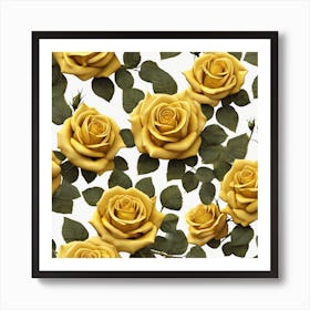 Yellow Roses 4 Art Print