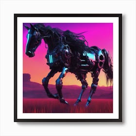 Horse In The Desert Art Print