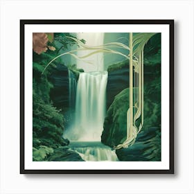 Waterfall In The Forest 1 Art Print