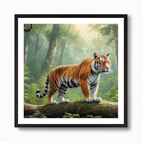 Tiger In The Jungle Art Print