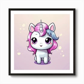 Cute Unicorn 613 Art Print