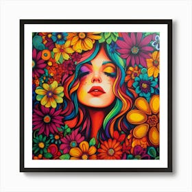 Flower Girl 14 Art Print